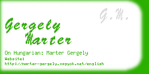 gergely marter business card